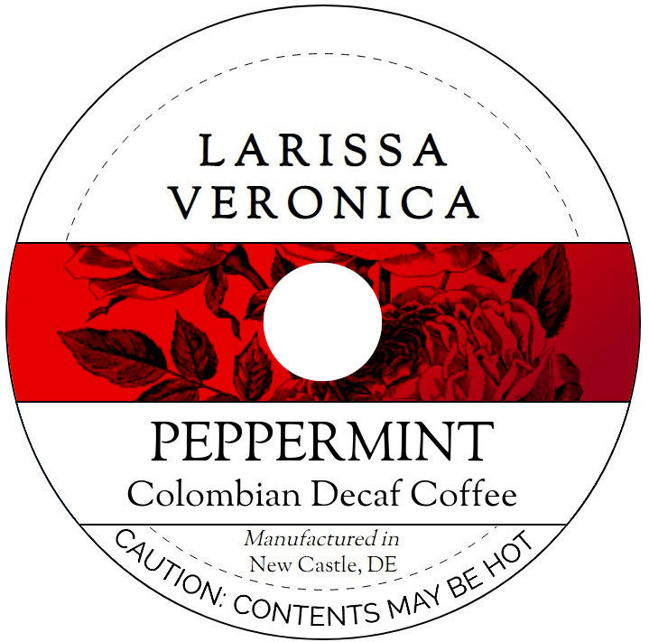 Peppermint Colombian Decaf Coffee <BR>(Single Serve K-Cup Pods)