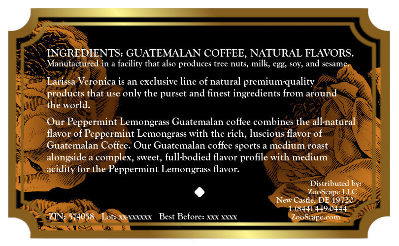 Peppermint Lemongrass Guatemalan Coffee <BR>(Single Serve K-Cup Pods)