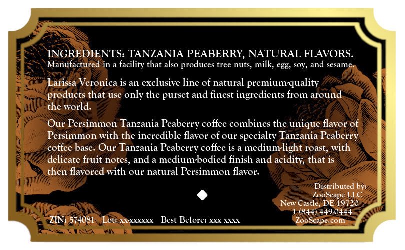 Persimmon Tanzania Peaberry Coffee <BR>(Single Serve K-Cup Pods)