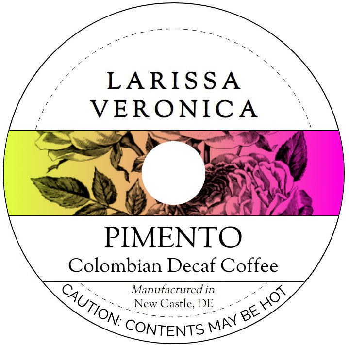 Pimento Colombian Decaf Coffee <BR>(Single Serve K-Cup Pods)