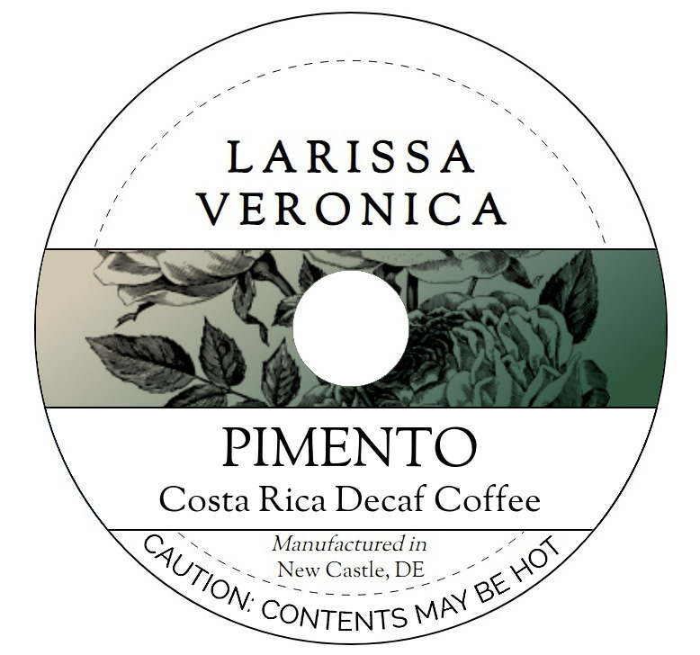 Pimento Costa Rica Decaf Coffee <BR>(Single Serve K-Cup Pods)