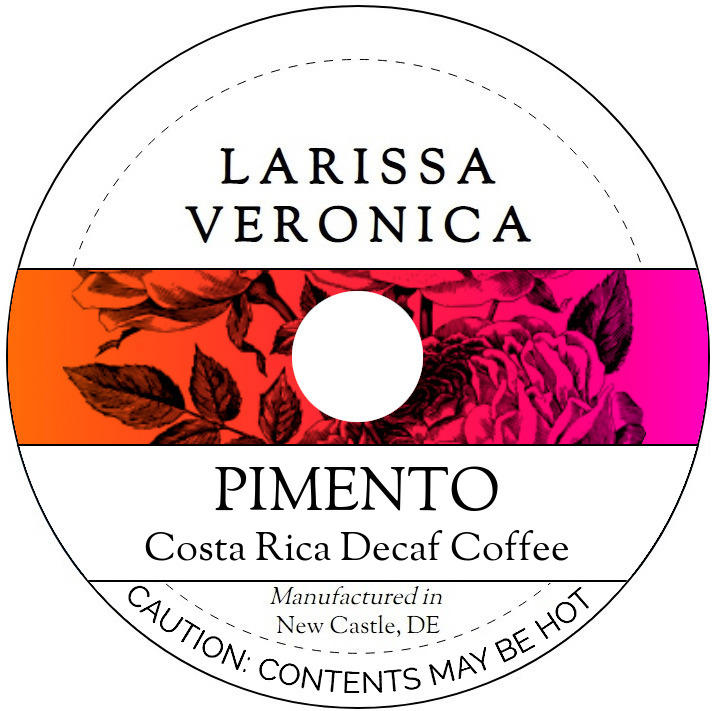 Pimento Costa Rica Decaf Coffee <BR>(Single Serve K-Cup Pods)