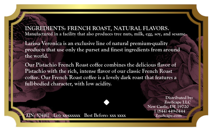 Pistachio French Roast Coffee <BR>(Single Serve K-Cup Pods)
