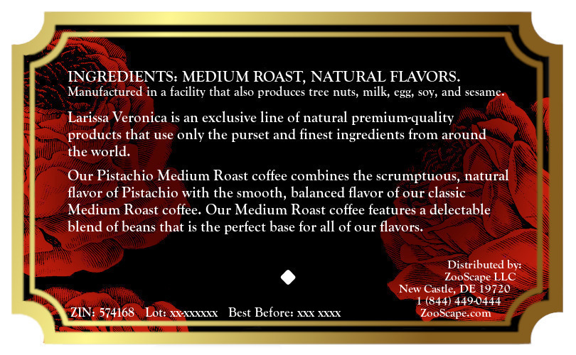 Pistachio Medium Roast Coffee <BR>(Single Serve K-Cup Pods)