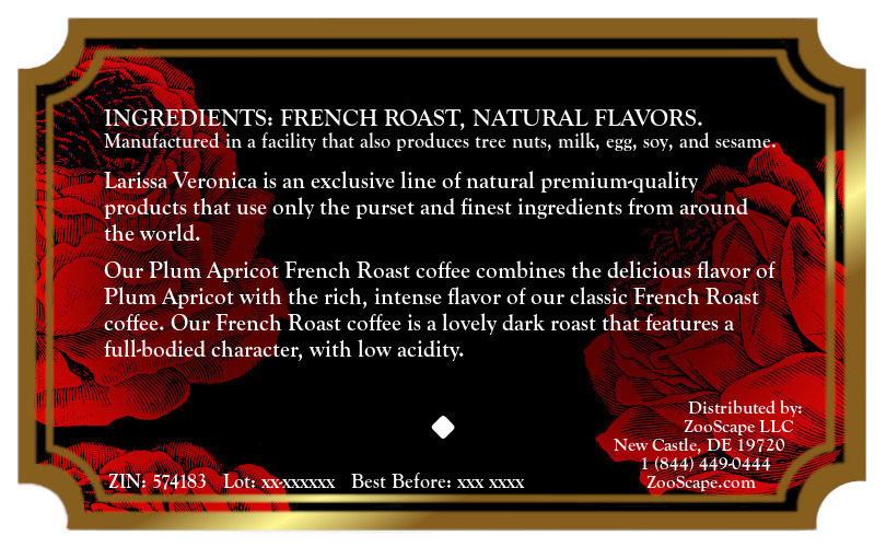 Plum Apricot French Roast Coffee <BR>(Single Serve K-Cup Pods)