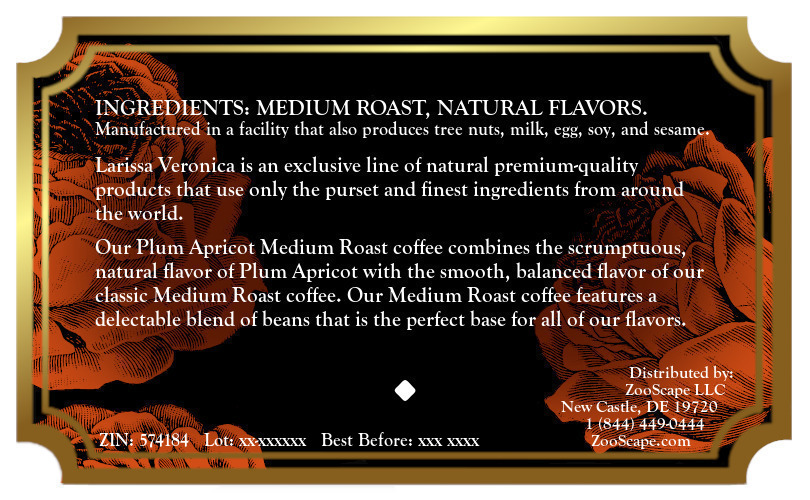 Plum Apricot Medium Roast Coffee <BR>(Single Serve K-Cup Pods)