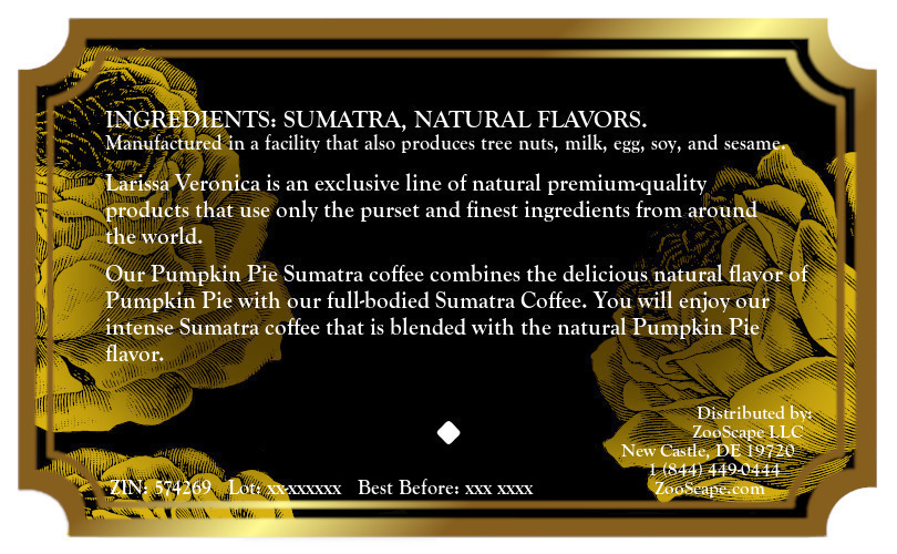 Pumpkin Pie Sumatra Coffee <BR>(Single Serve K-Cup Pods)