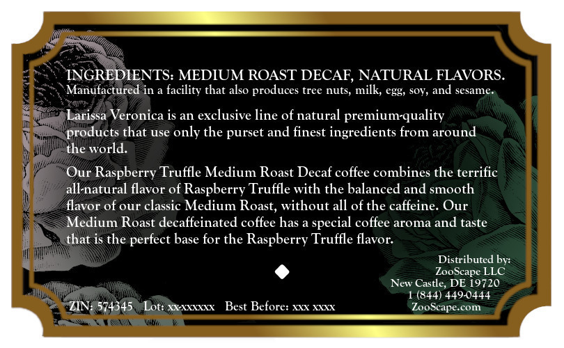 Raspberry Truffle Medium Roast Decaf Coffee <BR>(Single Serve K-Cup Pods)