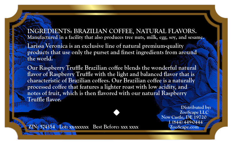 Raspberry Truffle Brazilian Coffee <BR>(Single Serve K-Cup Pods)
