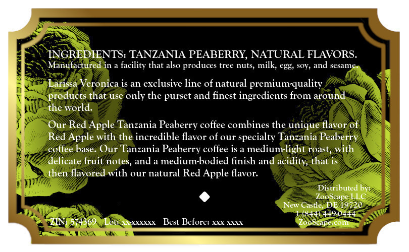 Red Apple Tanzania Peaberry Coffee <BR>(Single Serve K-Cup Pods)