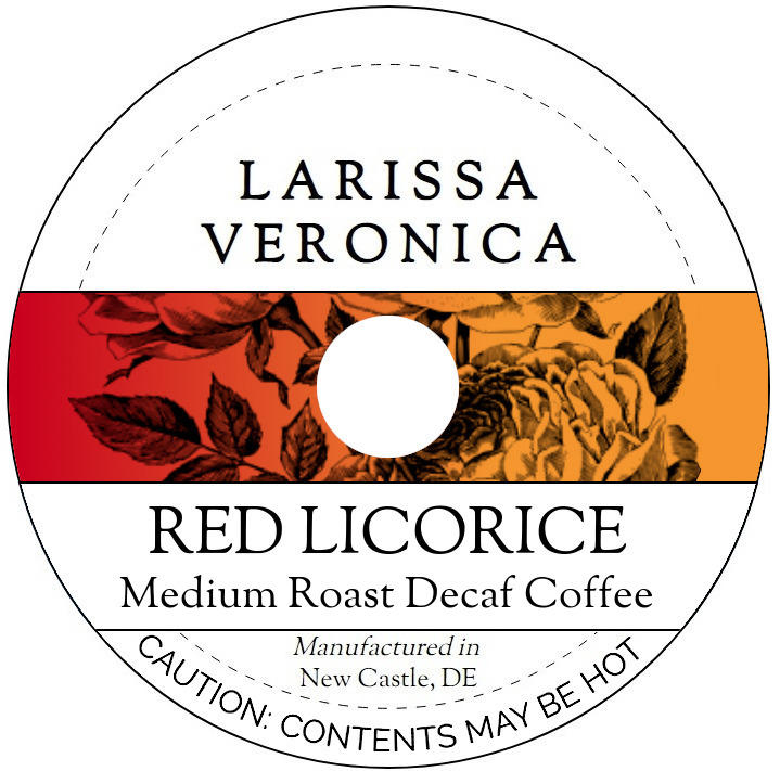 Red Licorice Medium Roast Decaf Coffee <BR>(Single Serve K-Cup Pods)