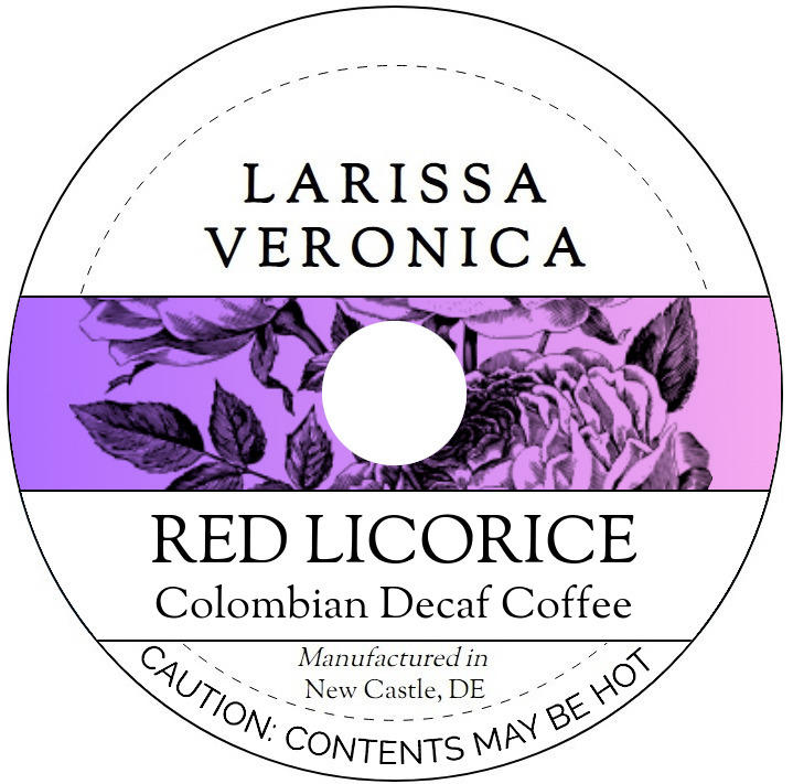Red Licorice Colombian Decaf Coffee <BR>(Single Serve K-Cup Pods)