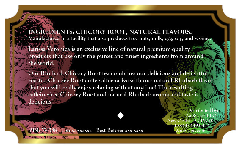 Rhubarb Chicory Root Tea <BR>(Single Serve K-Cup Pods)