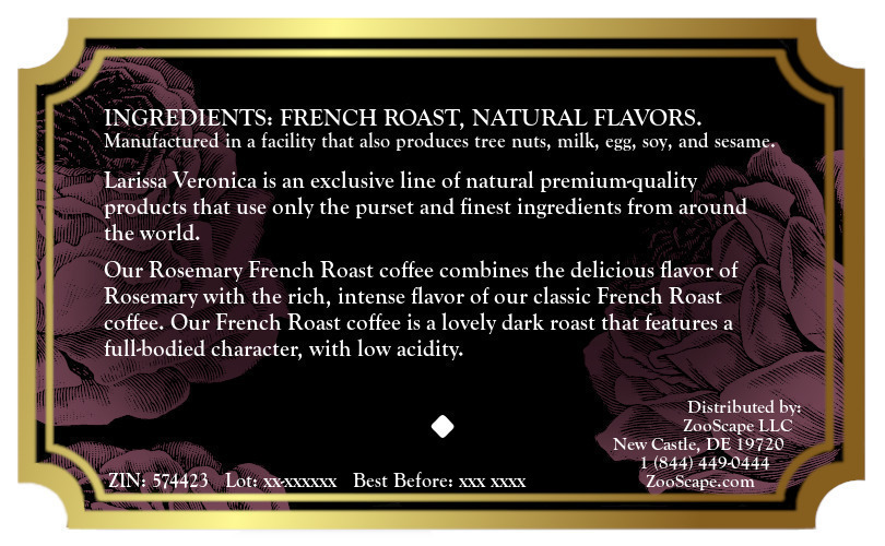 Rosemary French Roast Coffee <BR>(Single Serve K-Cup Pods)
