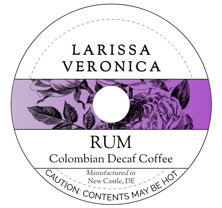 Rum Colombian Decaf Coffee <BR>(Single Serve K-Cup Pods)