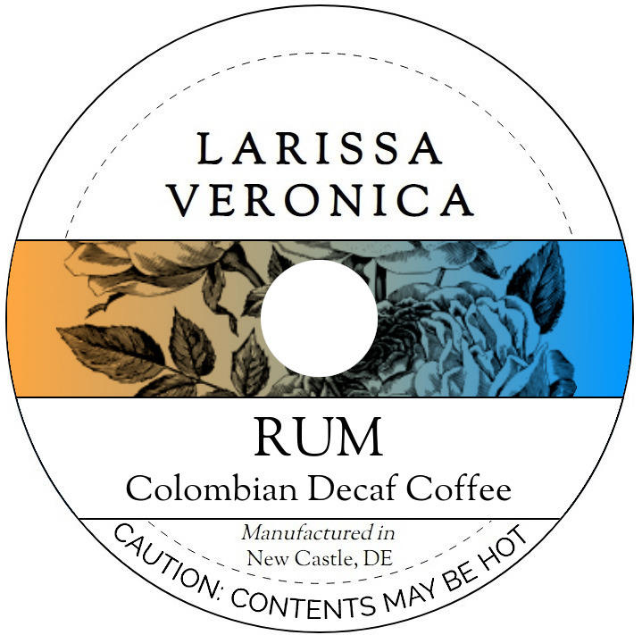 Rum Colombian Decaf Coffee <BR>(Single Serve K-Cup Pods)