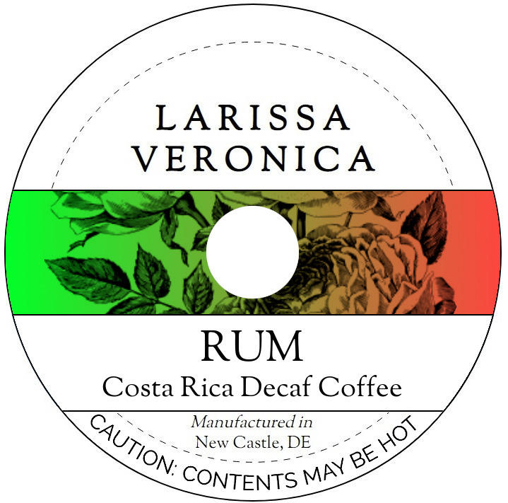 Rum Costa Rica Decaf Coffee <BR>(Single Serve K-Cup Pods)