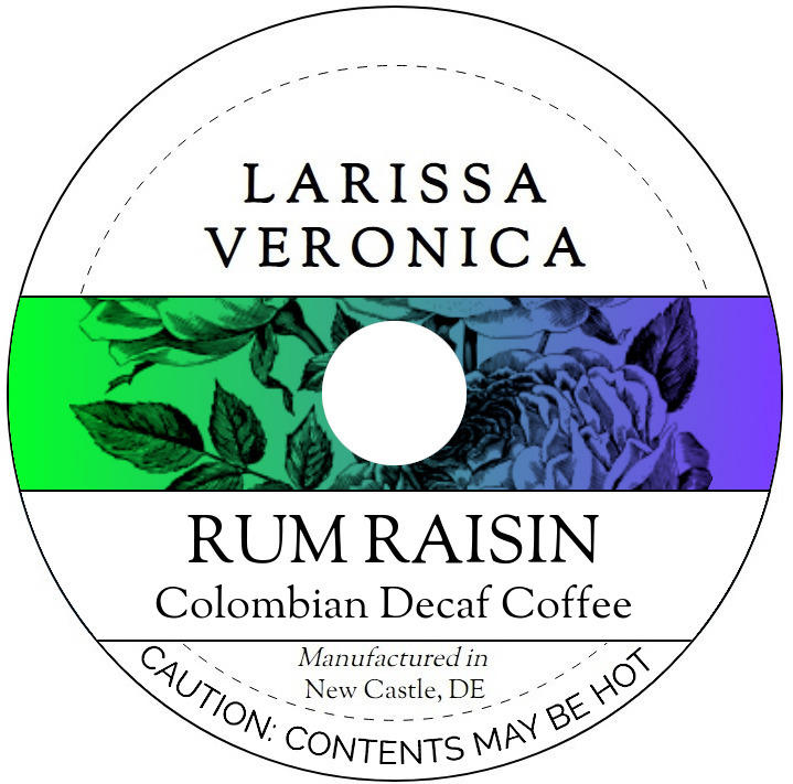 Rum Raisin Colombian Decaf Coffee <BR>(Single Serve K-Cup Pods)