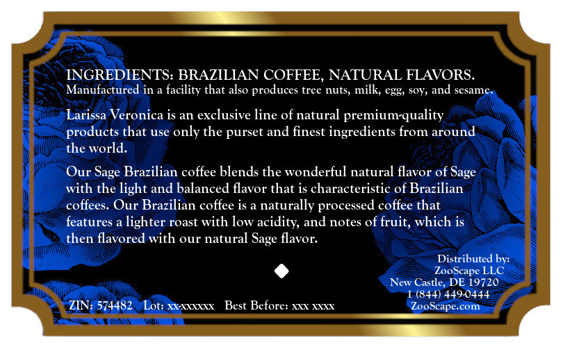Sage Brazilian Coffee <BR>(Single Serve K-Cup Pods)