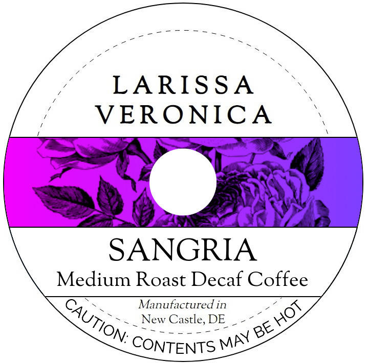 Sangria Medium Roast Decaf Coffee <BR>(Single Serve K-Cup Pods)