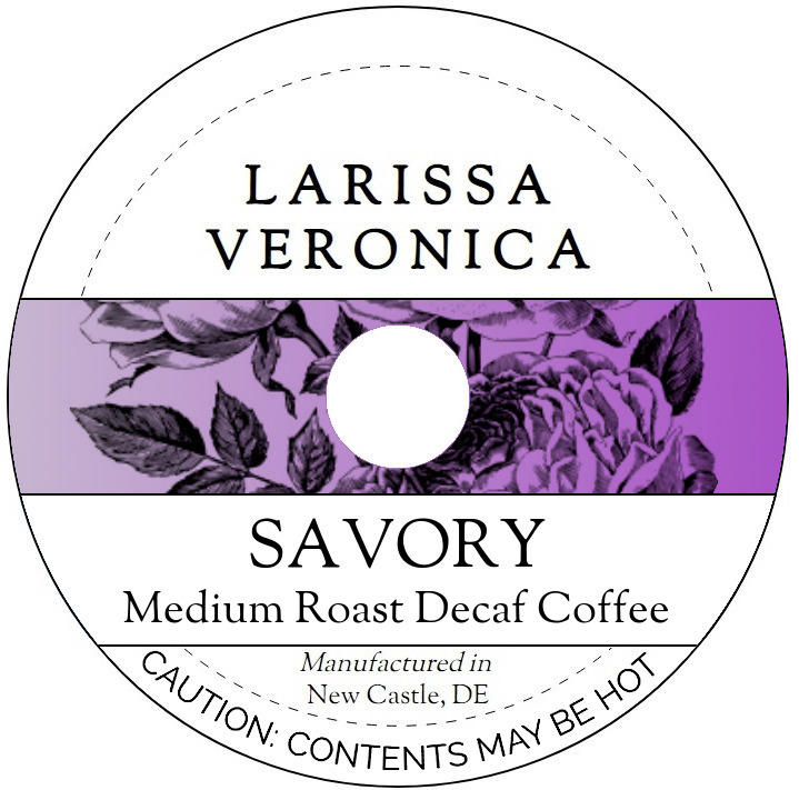 Savory Medium Roast Decaf Coffee <BR>(Single Serve K-Cup Pods)