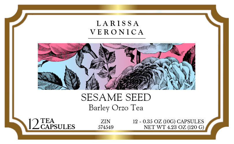 Sesame Seed Barley Orzo Tea <BR>(Single Serve K-Cup Pods) - Label