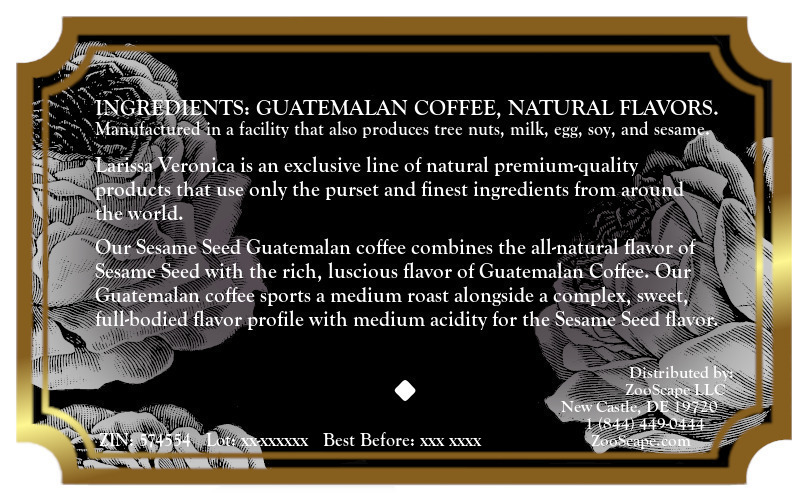Sesame Seed Guatemalan Coffee <BR>(Single Serve K-Cup Pods)