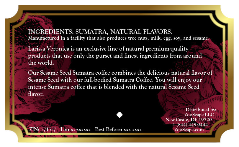 Sesame Seed Sumatra Coffee <BR>(Single Serve K-Cup Pods)