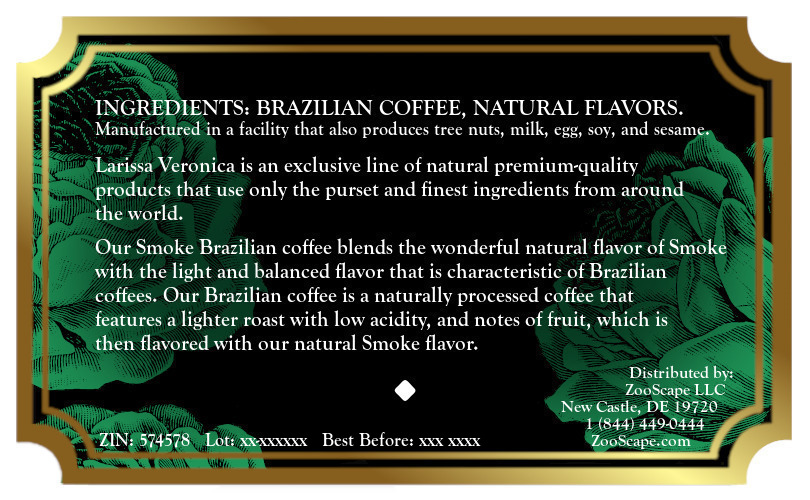 Smoke Brazilian Coffee <BR>(Single Serve K-Cup Pods)
