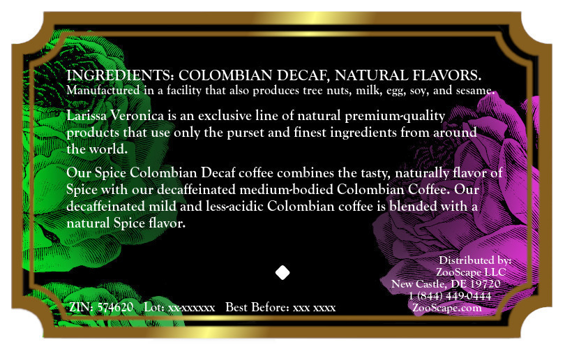 Spice Colombian Decaf Coffee <BR>(Single Serve K-Cup Pods)