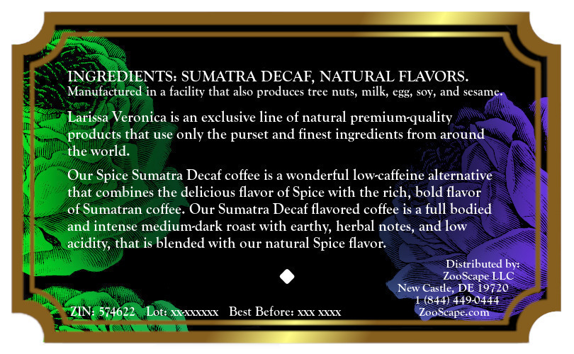 Spice Sumatra Decaf Coffee <BR>(Single Serve K-Cup Pods)