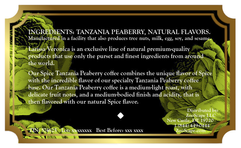 Spice Tanzania Peaberry Coffee <BR>(Single Serve K-Cup Pods)
