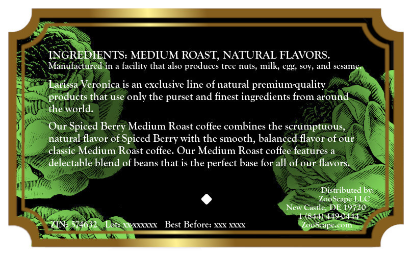 Spiced Berry Medium Roast Coffee <BR>(Single Serve K-Cup Pods)
