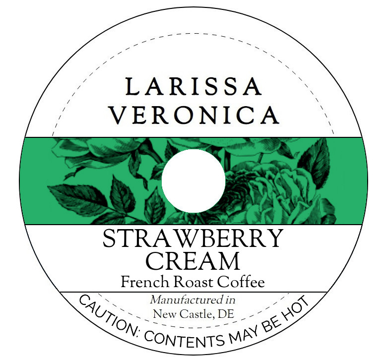 Strawberry Cream French Roast Coffee <BR>(Single Serve K-Cup Pods)
