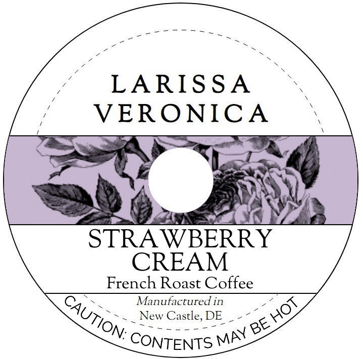 Strawberry Cream French Roast Coffee <BR>(Single Serve K-Cup Pods)