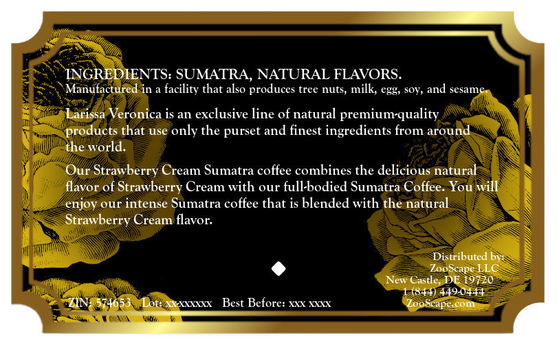 Strawberry Cream Sumatra Coffee <BR>(Single Serve K-Cup Pods)