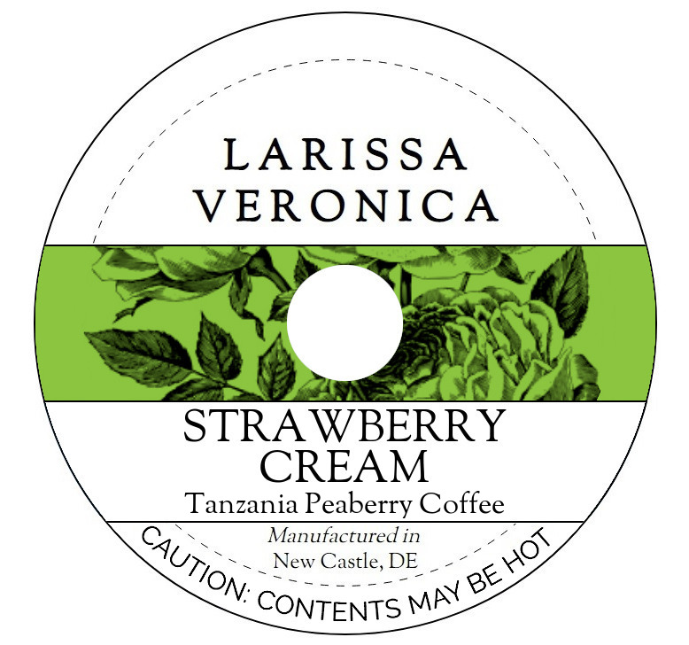 Strawberry Cream Tanzania Peaberry Coffee <BR>(Single Serve K-Cup Pods)
