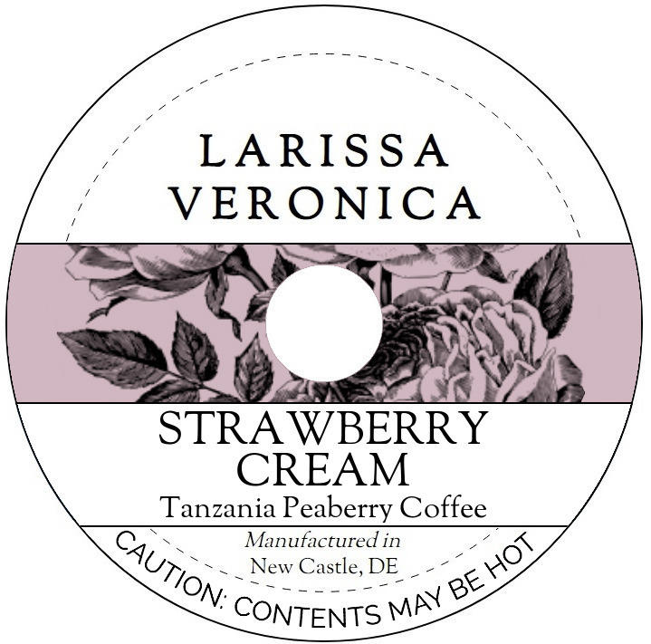 Strawberry Cream Tanzania Peaberry Coffee <BR>(Single Serve K-Cup Pods)