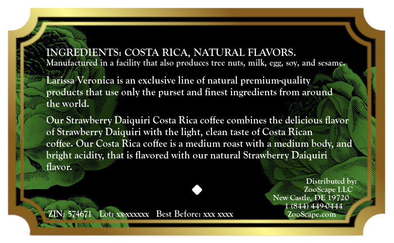 Strawberry Daiquiri Costa Rica Coffee <BR>(Single Serve K-Cup Pods)