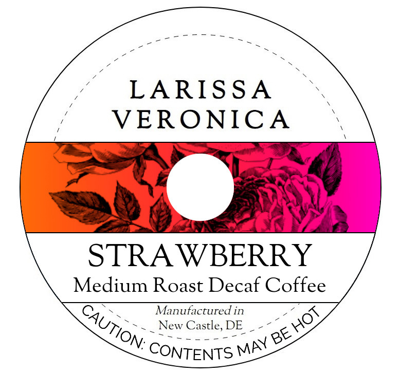 Strawberry Medium Roast Decaf Coffee <BR>(Single Serve K-Cup Pods)