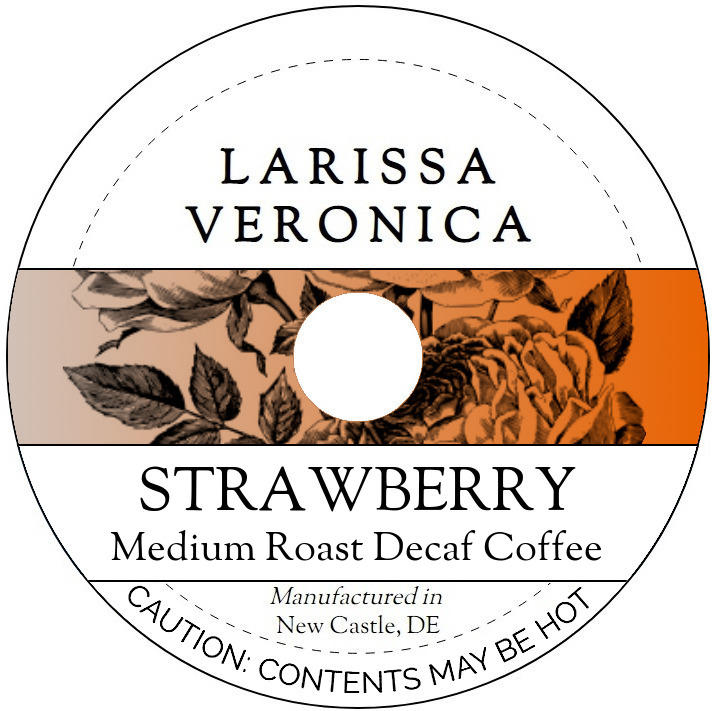 Strawberry Medium Roast Decaf Coffee <BR>(Single Serve K-Cup Pods)