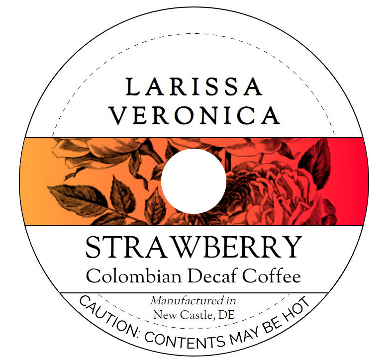 Strawberry Colombian Decaf Coffee <BR>(Single Serve K-Cup Pods)