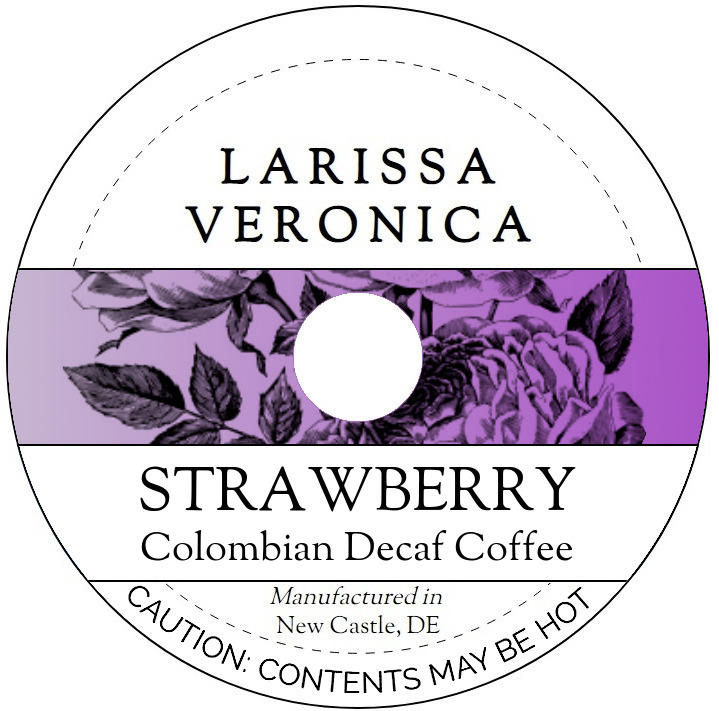 Strawberry Colombian Decaf Coffee <BR>(Single Serve K-Cup Pods)