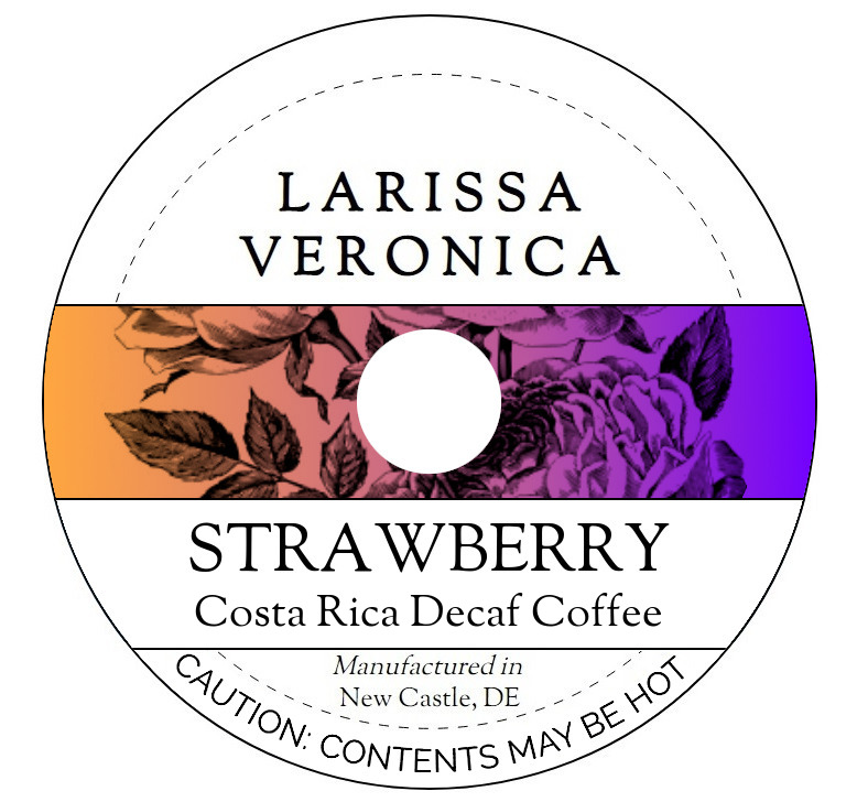 Strawberry Costa Rica Decaf Coffee <BR>(Single Serve K-Cup Pods)