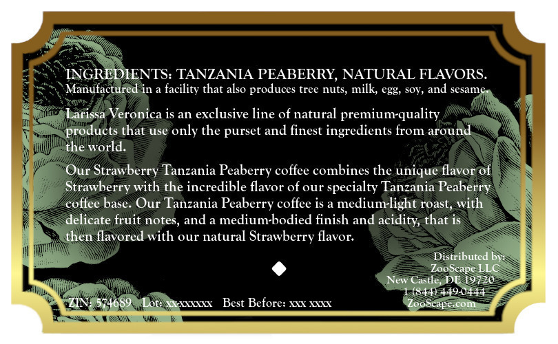 Strawberry Tanzania Peaberry Coffee <BR>(Single Serve K-Cup Pods)