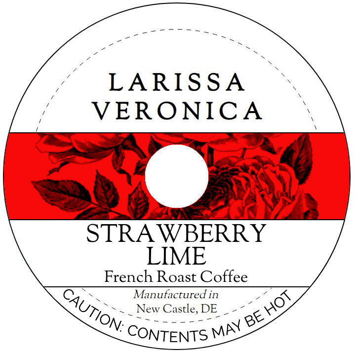 Strawberry Lime French Roast Coffee <BR>(Single Serve K-Cup Pods)