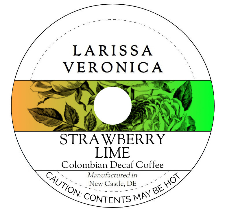 Strawberry Lime Colombian Decaf Coffee <BR>(Single Serve K-Cup Pods)