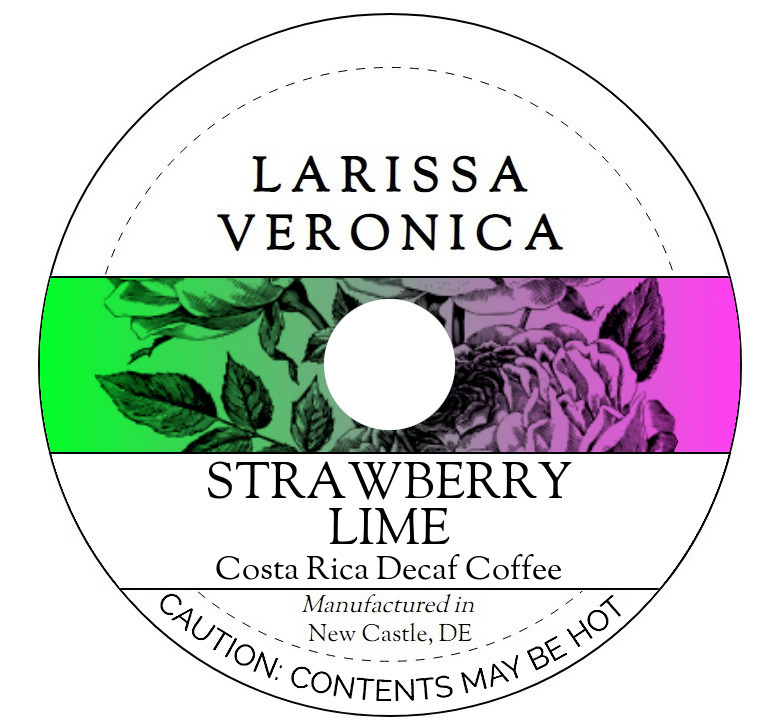 Strawberry Lime Costa Rica Decaf Coffee <BR>(Single Serve K-Cup Pods)