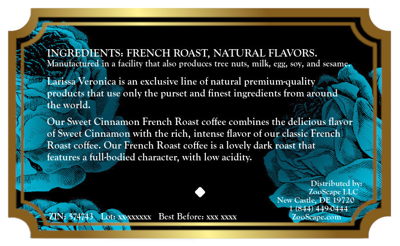 Sweet Cinnamon French Roast Coffee <BR>(Single Serve K-Cup Pods)