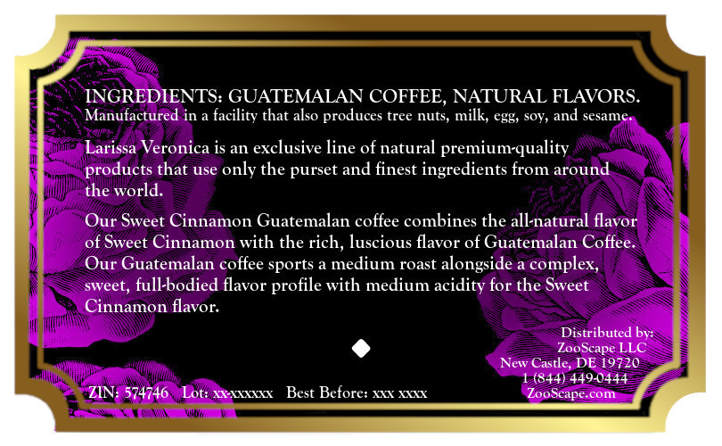 Sweet Cinnamon Guatemalan Coffee <BR>(Single Serve K-Cup Pods)